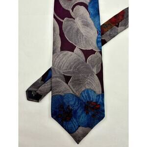 Vintage Mario Valentino Floral Italian Silk Tie